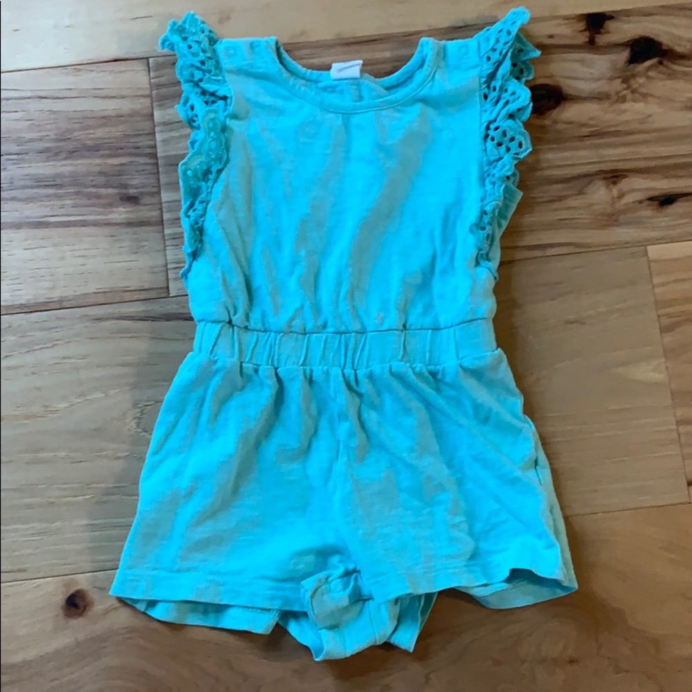 Baby Gap Teal/Green Romper